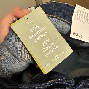 H&M Size 16 Blue Skinny Stretch Full Length High Waist Denim Jean NWT